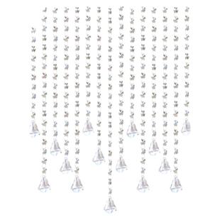 水晶八角珠珠帘灯饰配件酒店吊顶美陈装饰婚庆婚礼水晶珠串珠链