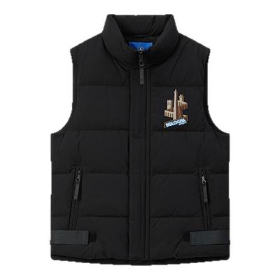 Navigare意大利小帆船黑色立领羽绒马甲男秋冬潮牌保暖背心外套