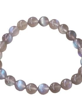 男女灰月光石天然手串手链拉长石