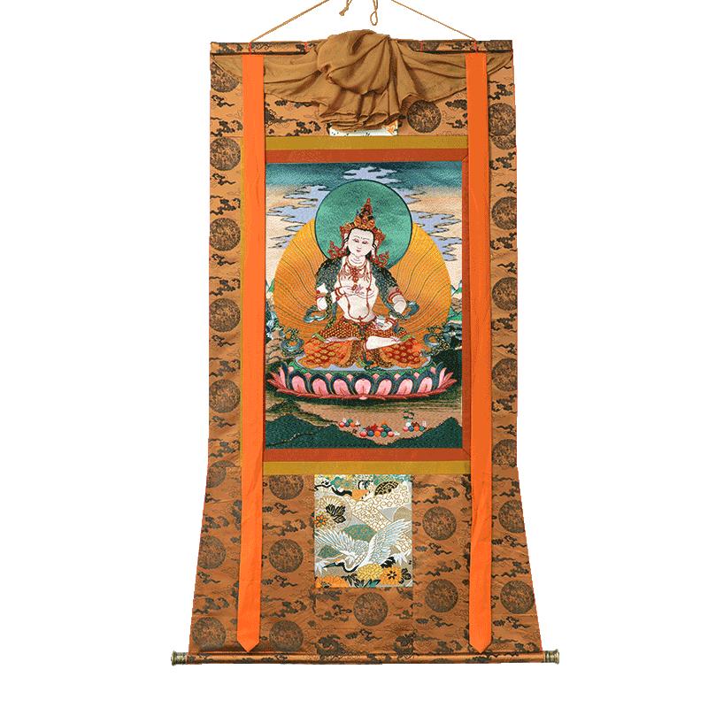 闯隆居家装饰挂画藏式刺绣唐卡