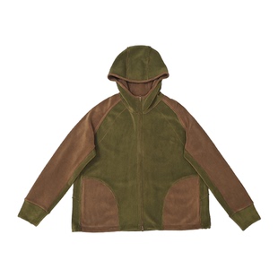 无色无味【都市绿洲】温暖亲肤撞色拼接摇粒绒短款外套女装上衣