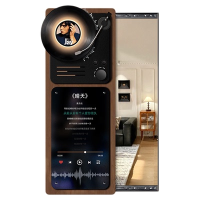 复古风隐形推拉全身镜