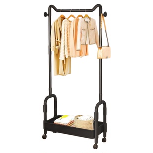 简易衣架落地挂衣架卧室阳台收纳衣服家用室内晒衣架子衣杆衣帽架