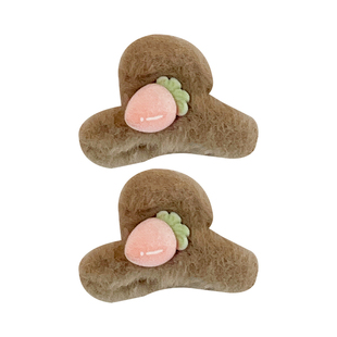 儿童毛绒小熊发夹2025新款女童刘海夹子头饰女孩可爱发卡头夹发饰