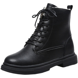 雪地靴女显脚小2025年冬季新款加绒加厚棉鞋防水保暖马丁靴小码34