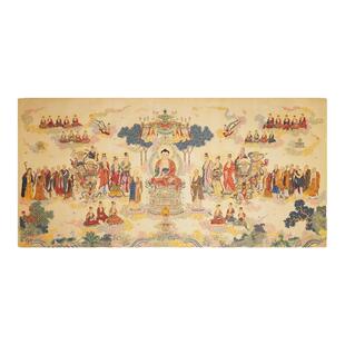 佛像佛祖墙纸大堂佛法菩萨神台背景墙壁纸佛堂寺庙3D墙布敦煌壁画