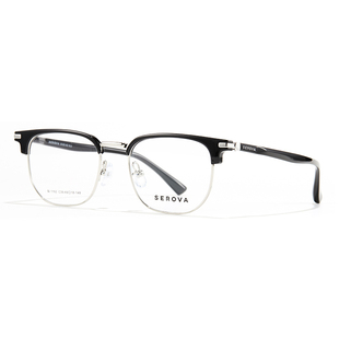 白鹿同款施洛华眼镜框男女商务半框镜架可配带度数近视镜片1162