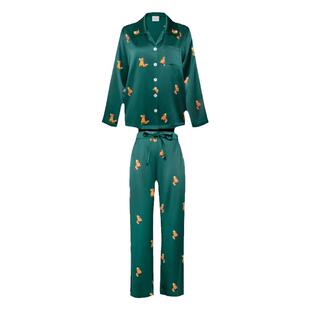 BEAST野兽派小狐狸印花真丝家居服情侣睡衣生日纪念日礼物