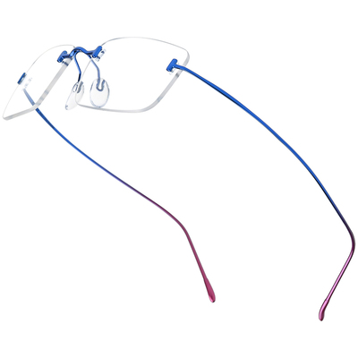 FONEX方形渐变色纯钛可配镜眼镜