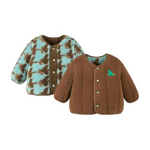 【暖芯绒】迷你巴拉巴拉冬季男女童双面绒外套宝宝婴儿萌趣保暖