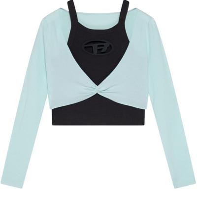 REVAN芮范2023夏季新品设计师款甜酷风清爽两件套毛衫RN30601104