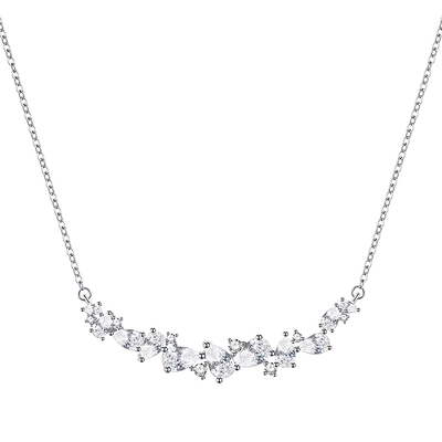 「999足银」璀璨紫藤花项链