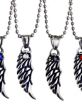 吊坠钛钢火焰十字蛇皇冠船舵饰品