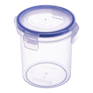 圆形500毫升保鲜盒塑料食品级冰箱厨房专用水果盒点心打包盒