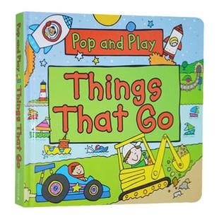 英文原版 儿童绘本 Pop and Play Things That Go 一起玩一起学 STEM科普立体书 边玩边学 亲子互动 儿童启蒙学习英文版
