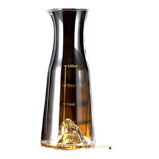 家用饭店用白酒杯分酒器套装家用小号量酒器玻璃红酒醒酒器带刻度