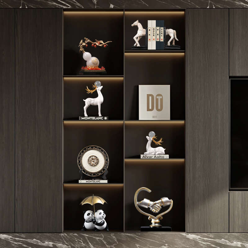 轻奢金属摆件客厅电视柜软装高级感高档高端大气上档次装饰工艺品