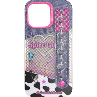 JOEJOE原创牛仔适用15苹果13手机壳iPhone14pro max双层保护壳12腕带支架15Pro时尚潮流个性辣妹小众Y2K文艺