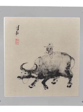 上海博物馆亚克力相框弘一莲塘乳鸭奔马珂罗版画摆件节日文创礼物