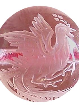 雕刻我淘晶白水晶凤凰女散珠天然