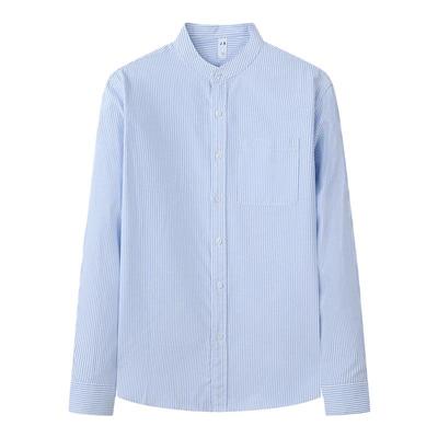 瑞莱夫立领长袖商务休闲纯棉衬衫