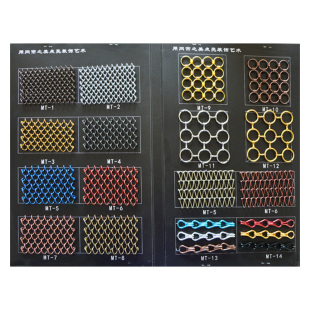 金属网帘金属环网金属垂帘金属隔断帘装饰挂帘实物样品册顺丰包邮