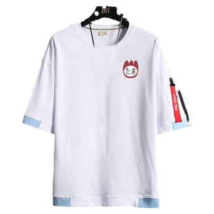 赛马娘动漫周边短袖玉藻十字cos同款衣服宽松男女夏季纯棉五分袖