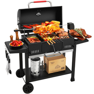 烧烤炉户外烧烤架家用烤肉炉碳烤炉美式烤炉别墅庭院木炭烧烤炉子