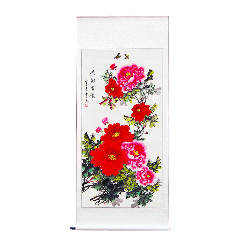花开富贵牡丹国画竖版