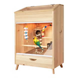 鹦鹉饲养箱雏鸟恒温饲养箱幼鸟专用实木保暖箱笼四季笼子牡丹玄凤