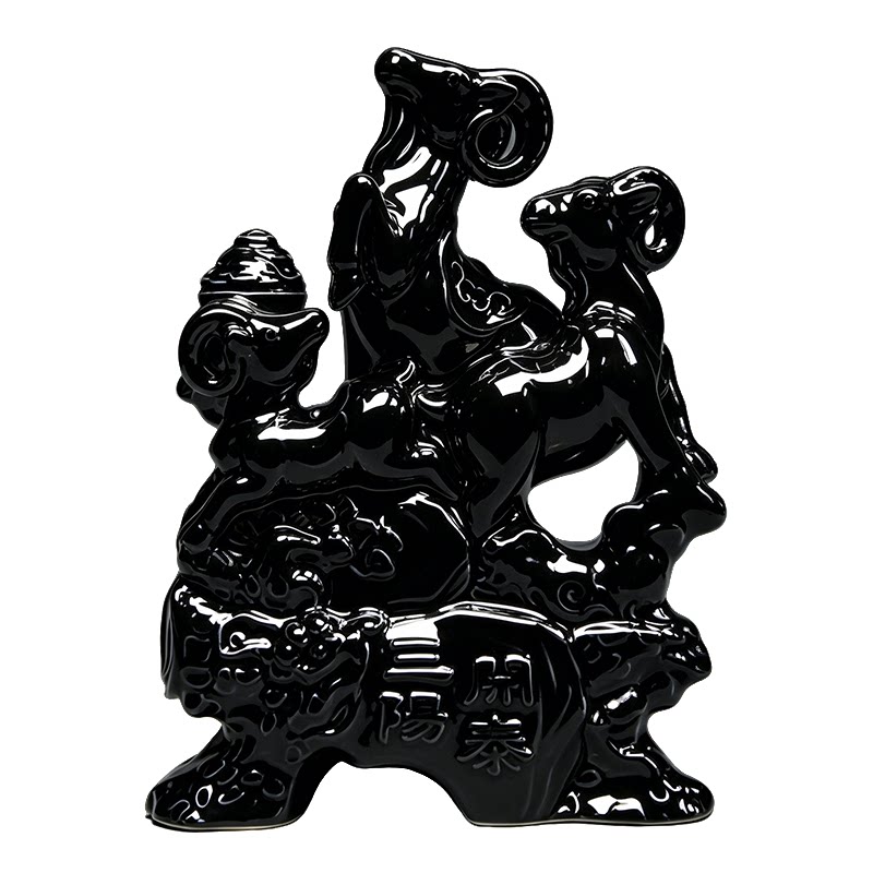 陶瓷三羊开泰吉祥物摆件