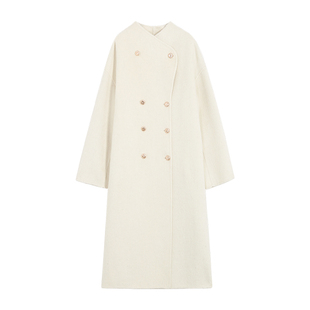 麦格牧【梦续】100%绵羊毛 双面呢大衣小个子秋冬中长款毛呢外套