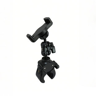 新款加厚蟹钳夹17mm球头1/4手机直播支架增位单车电动车导航支架