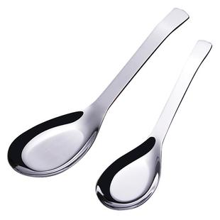 勺不锈钢加厚汤匙儿童餐具小勺子汤勺长柄创意可爱圆勺平底勺吃饭