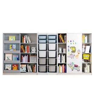 可比熊书柜实木儿童书架宝宝卧室绘本柜子收纳柜书房幼儿园玩具架