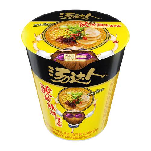 统一汤达人方便面酸酸辣辣豚骨拉面杯面桶面