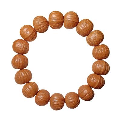 山中玉聚宝盆猴头手串核桃原籽男高端雕刻收藏级凤羽文玩土豪菩提