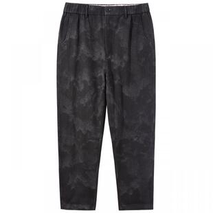 流石男装迷彩扎染重磅直筒牛仔裤2026年新款春季男款宽松轻奢裤子