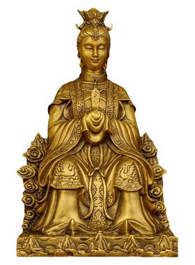 黄铜吉祥平安中式客厅佛堂铜佛像