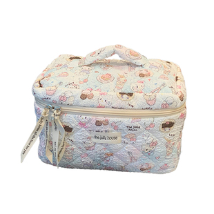 奶篮猫咪化妆包大容量手提化妆袋卡通可爱旅行出差便携包洗漱包女