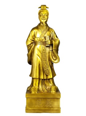 陶朱公雕像店铺开业范蠡摆件