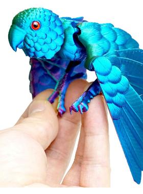 3D打印玩具模型鹦鹉关节可动网红成品雕塑摆件手办动物装饰工艺品