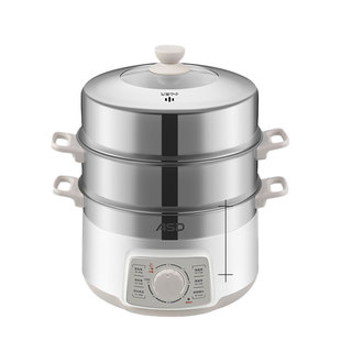 爱仕达电蒸锅家用三层多功能蒸笼304不锈钢蒸煮一体锅AZ-Y28J105