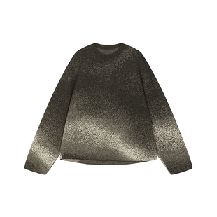 [周游同款]速写男装2025冬季新品毛衫中式水墨渐变上衣9P0311530