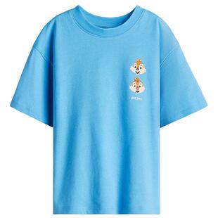 HM童装儿童男童T恤夏季卡通印花宽松圆领棉质短袖上衣1117472