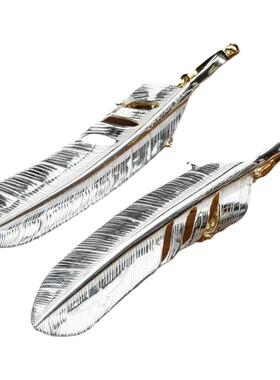 菊地健通用银羽毛吊坠