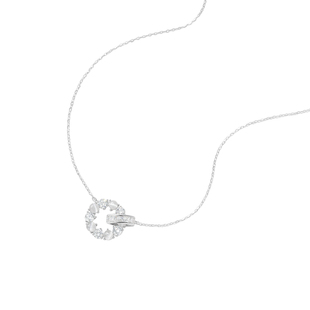 DODOGOGO双环纯银项链女配饰秋冬长款高级毛衣链锁骨链颈链吊坠