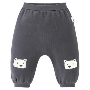 迷你巴拉巴拉男女童裤子保暖内里加绒不勒肚2025冬装新款宽松PP裤