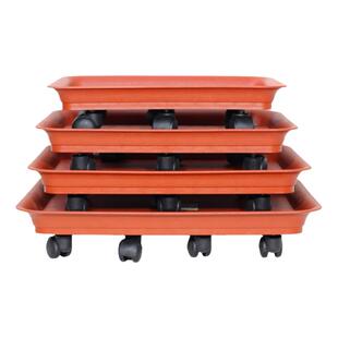 超大加厚承重万向轮可移动盆景花盆长方形接水托盘移动托盘包邮