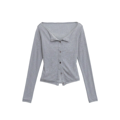 天丝羊毛大领修身打底开衫